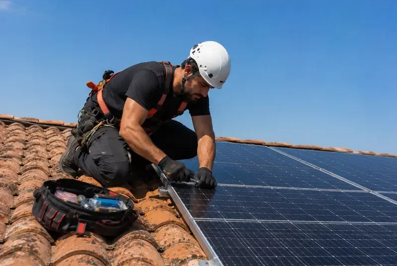 Maintenance et monitoring de panneaux solaires à la Rouvière