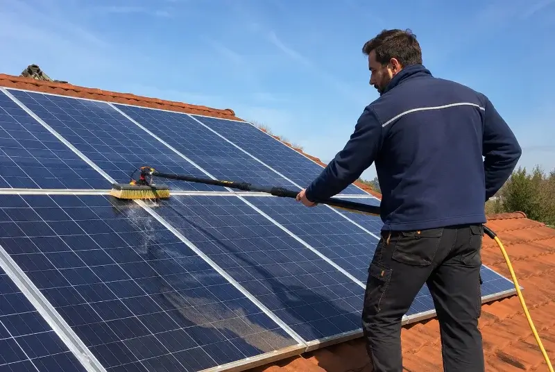 Nettoyage et entretien de panneaux solaires à la Rouvière